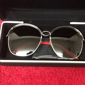 Givenchy Sunglasses round lens grey new in case.
